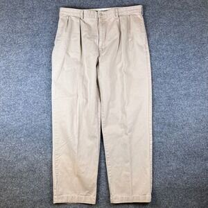 Vintage Polo Ralph Lauren Pants Mens 36x30* Brown Pleated Chino 90s